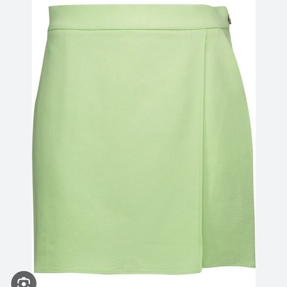 Just Cavalli Skort Skirt Effect Crepe Shorts Light Lime Green Sz Sm - Picture 3 of 16